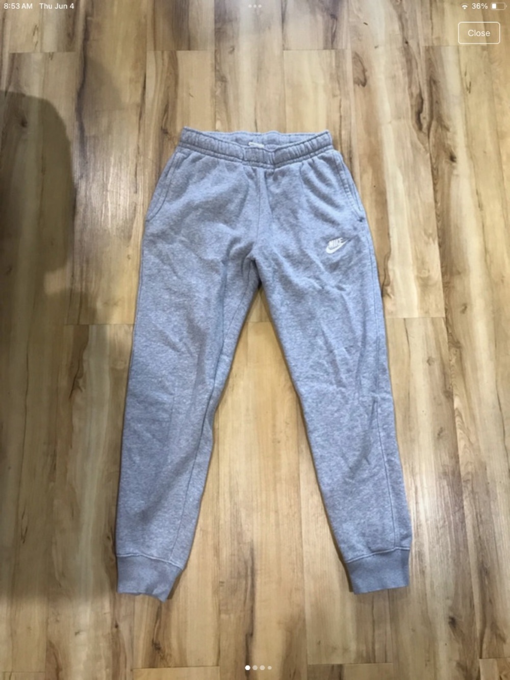 Nike gray sweatpants size xs